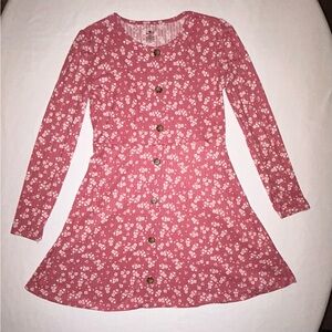 One Step Ahead Pink Floral Button-Down Dress